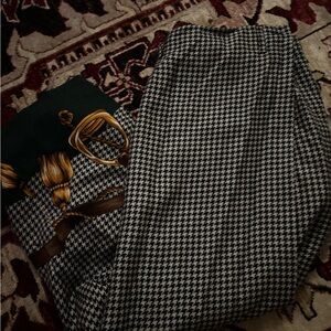 Classic Black and White Houndstooth Skirt Breeches 4